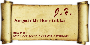 Jungwirth Henrietta névjegykártya