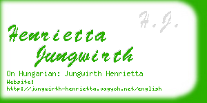henrietta jungwirth business card